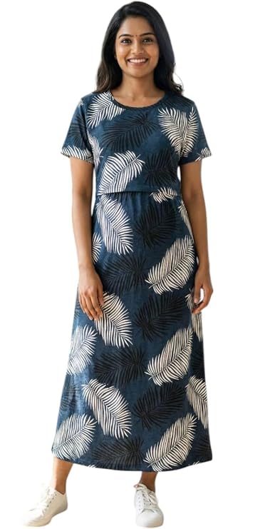 Navy White Feather